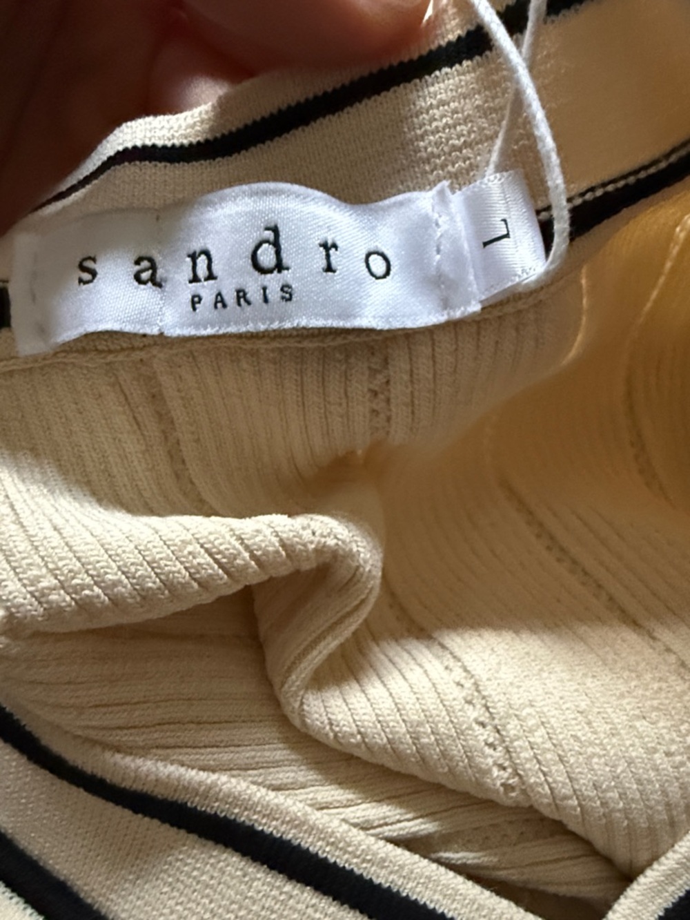 NWT Sandro Stripy Knit Maxi Dress Size L - Picture 11 of 11